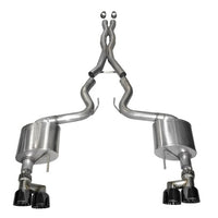 Corsa 15-16 Ford Mustang GT 5.0 3in Cat Back Exhaust Black Quad Tips (Xtreme)