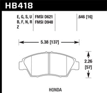 Load image into Gallery viewer, Hawk 02-06 RSX (non-S) Front / 03-11 Civic Hybrid / 04-05 Civic Si HP DTC-60 Front Race Brake Pads