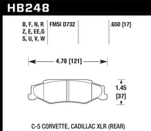 Load image into Gallery viewer, Hawk 2008-2009 Cadillac XLR Platinum HPS 5.0 Rear Brake Pads