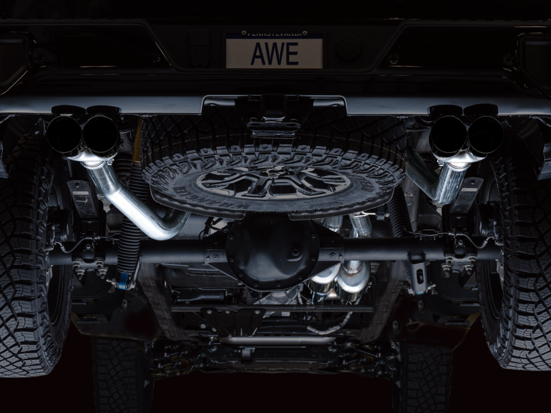 AWE Tuning 22-23 GMC Sierra 1500 AT4X 6.2L 0FG Catback Split AWE Tuning 22-23 GMC Sierra 1500 AT4X 6.2L 0FG Catback Split