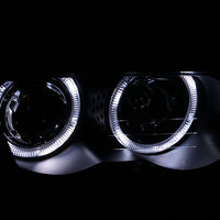 ANZO 1999-2001 BMW 3 Series E46 Projector Headlights w/ Halo Black (CCFL)
