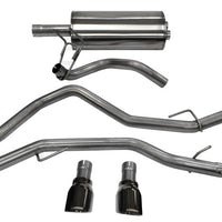 Corsa 09-14 Dodge Ram 1500 4.7L/5.7L V8 Quad/Crew Cab/Short Bed Black Dual Rear Exit Cat-Back Exhaus